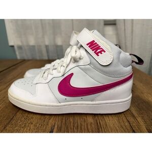 Nike Kids' White & Pink High-Top Sneakers
